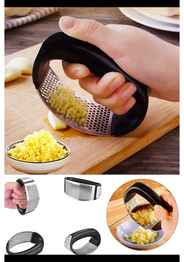 Sarımsak Ezici Tutma Kollu Paslanmaz Çelik Sarımsak Ezici