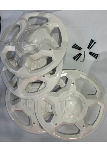 Karsan J10 Beyaz Jant Kapağı Takımı 4 Adet Vida Ve Anahtarlı