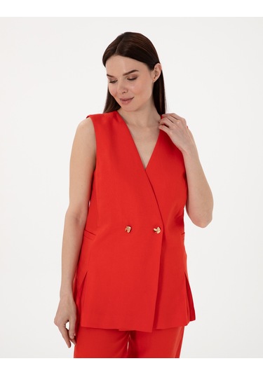 Pierre Cardin Kadın Kırmızı Yelek Dokuma 50299984-vr030