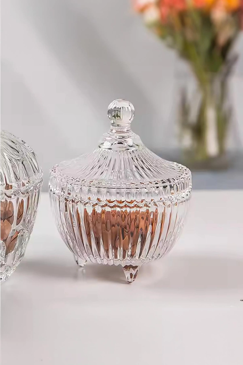 Cam Çizgili Şekerlik 50 Ml Şeffaf