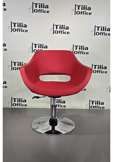 Monaco Çalışma Kuaför Kesim Koltuğu Tepsi Ayak Kırmızı