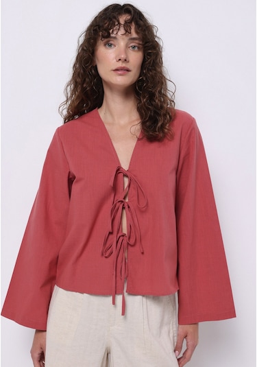 Colins Regular Fit Kadın Pembe Gömlek Cl1074031 Q1.v1 Prs Pembe