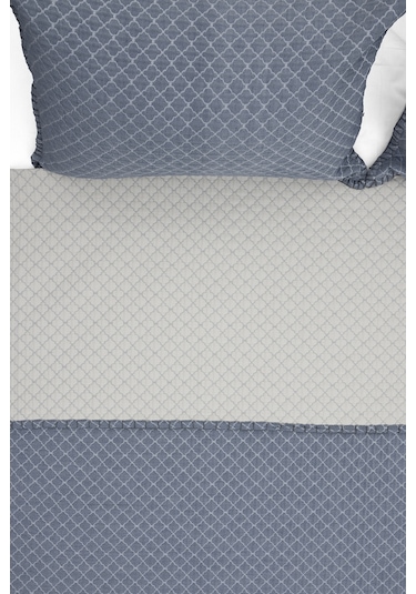 Koza Home Malea Lacivert Çift Kişilik Yatak Örtüsü 230x250 2 Yastık 50x70 5 Lacivert