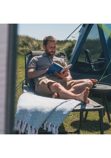 Outwell Samoa Premium Ultra Konforlu 5 Pozisyonlu Katlanır Şezlong Grey Gri