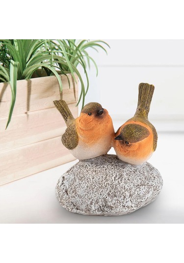 Suntek Kuş Heykeli Taş El Sanatları Reçine Heykel Dolap 95x9x12cm