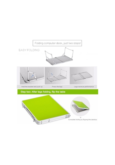 Plastik Mat Ayarlanabilir Taşınabilir Dizüstü Bilgisayar Masası Katlama Stand Bilgisayar Okuma Masa Yatağı Tepsisi Black