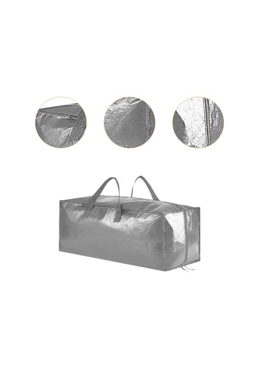 Homyl Ağır Hizmet Tipi Taşınma Çantası Yurt Saklama Giyim Gümüş