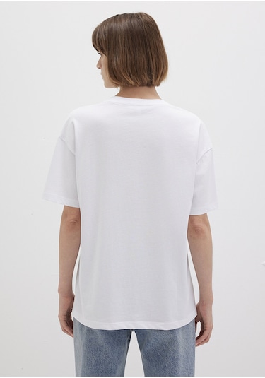 Mavi - Mavi Logo Baskılı Beyaz Tişört 1611309-620 Beyaz