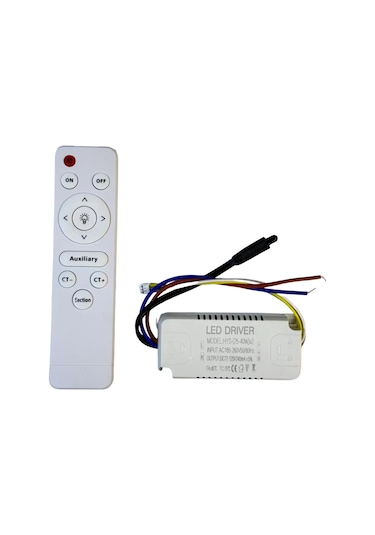 80 Watt 25-40 X2w Sabit Akım 3 Renk 2.4g Uzaktan Kumandalı Led Avize Driver Trafo 72-120v Beyaz