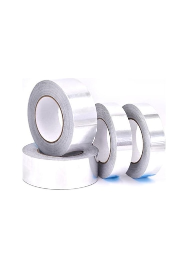 1 Rulo Isıya Dayanıklı Daha Kalın Alüminyum Folyo Yapışkan Bant Ev İçin Pratik Su Geçirmez Koli Bandı 5cm