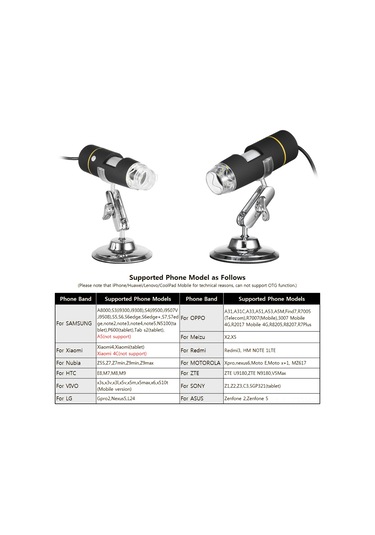 Tenfowee Usb Dijital Mikroskop 1000x Zoom - Yüksek Çözünürlüklü Elektronik Mikroskop Metal Ayaklı - Endüstriyel Ve Cilt İncelemesi İçin Çok Renkli