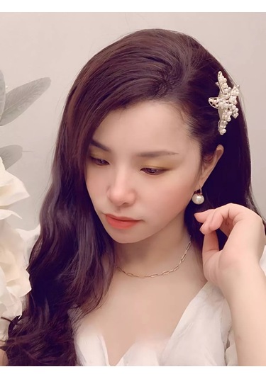 Bijoubijou Taşlı Saç Tokası Yıldız 244632906 Beyaz