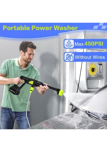 Valkyrie Şarjlı Ve Yüksek Basınçlı İlaçlama Oto Yıkama Ve Sulama Tabancası 6 Farklı Püskürtme 24v 15.000mah Yüksek Kapasite