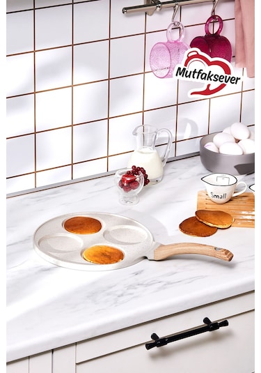 Karaca  Mutfaksever Biogranit 4 Eggs Pankek Tava 26 Cm Krem