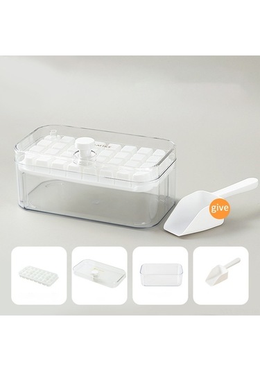 Besthome1 32 Adet Buz Kübük Molds, Basma Kapağı, Kolay Çıkarma, Ev & Ofis Pratik Buz Depolama Çok Renkli