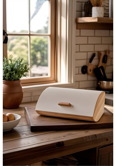 Dino Bambu Ekmek Dolabı Gri