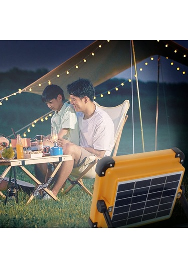 Threemen Şarj Edilebilir Kamp Lambası Güneş Enerjili Işıldak Usb Beyaz