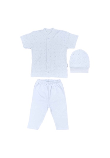 Ilkebebe Sebi Bebe Nokta Puanlı Kısa Kollu Pijama Takımı 2264