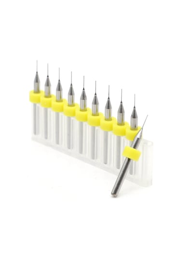 Koodmax 10 Adet 3D Yazıcı Micro Cnc Matkap Ucu Çelik Set 0.7MM Kutulu