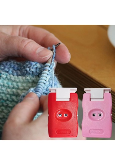 2 Adet Mini Tığ İşi Dikiş Sayacı Örgü Dikiş Sırası Sayacı Manuel Örgü Dikiş Sırası Tığ İşi Sayacı Kazak İğnesi Örgü Aleti Dıy