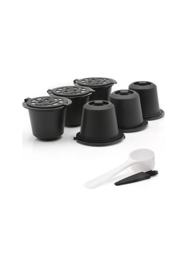 Metabagua 10 Adet Kahve Kapsül Filtresi Kaşık Fırçalı Siyah G6hyı2 Siyah