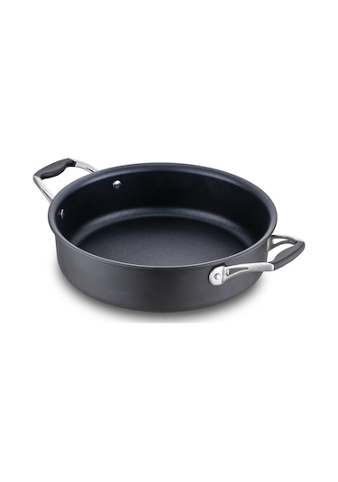 Jumbo New Moment Diamond Siyah Basık Tencere 26 Cm Siyah