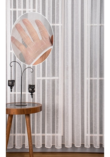 Evdepo Home Kullanıma Hazır Keten Tül Perde (540611657)