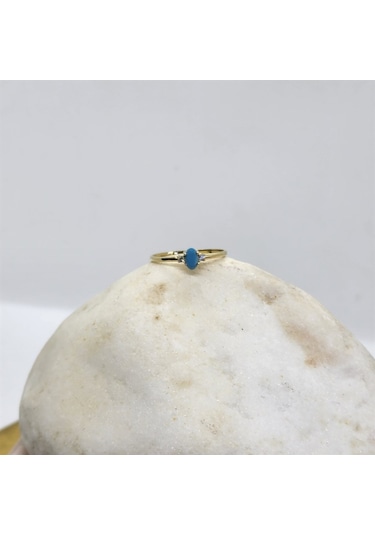 0,40 Ct Firuze Taşlı Tektaş 14 Ayar Altın Yüzük-Tektaş Altın Yüzü 552950077