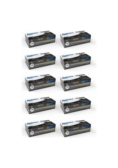 Supertrend Siyah Çok Amaçlı Nitril Muayene Eldiveni L Beden 10 Paket - Mdr