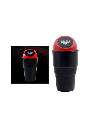 Homyl Oto Araba Çöp Tutucu Kutusu Toz Sepeti Tenekesi Kırmızı Kırmızı