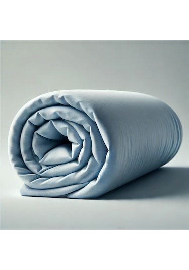 Lastikli %100 Pamuk Penye Çarşaf Tek Kişilik Mavi Mavi