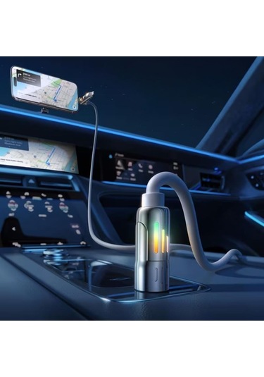 Ollevra 4'ü 1arada 240w Şarj Kablosu Hızlı Şarj Etme Özellikli Bir Ucu Type-c Ve Usb-a Diğer Ucu Type-c Ve Lightning Uçlu