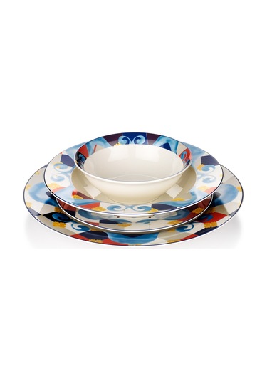 Schafer Fiesta Yemek Takımı 24 Parça Mavi