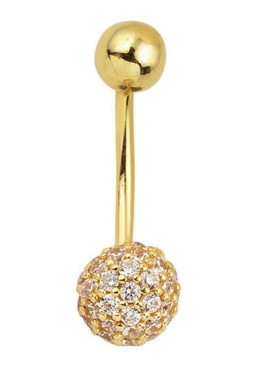 Bilezikci Kadın 14 Ayar Atın Göbek Piercing Sarı