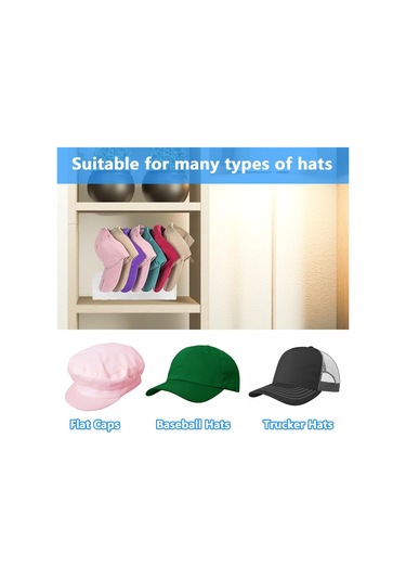 Leezsing 2 Adet Akrilik Şapka Tutucu - N Tipi Ev Dekorasyonu - Gözlük Telefon Serbest Yer - 290x76x58mm Şeffaf Şeffaf