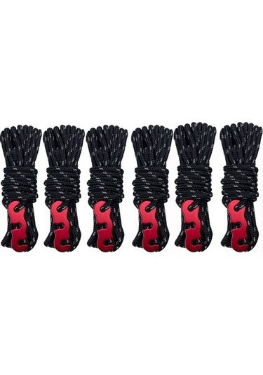 Rogfer 4m X 6 Rulo Açık Kamp Çadırı Gölgelik Rüzgar İpi Aydınlık Çok Fonksiyonlu Rüzgar İpi Çadır Çadır Sabit İp Soke-black , Boyut:4m X 6 Rulo Siyah Siyah