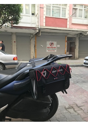 Motosiklet Plastik Destekli Yan Çanta Takımı 2'li