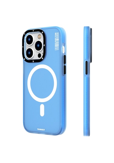 iPhone 13 Pro Uyumlu Kılıf Magsafe Şarj Özellikli Youngkit Colored Sand Serisi Kapak