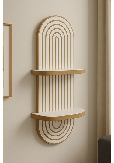 Arya Dekoratif Duvar Rafı Balkon Dekor Rafı Mdf Beyaz 70 20 Cm