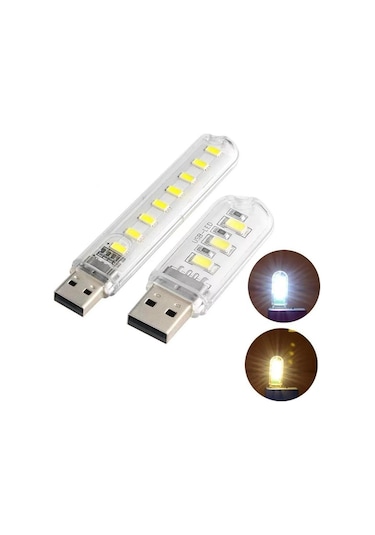 Sıcak Beyaz 2 Adet Led Mini Usb Gece Lambası Taşınabilir U-disk Lambası 3led Okuma Lamba Mini Kitap Işıkları Gece Lambası 56853592 Sıcak Beyaz