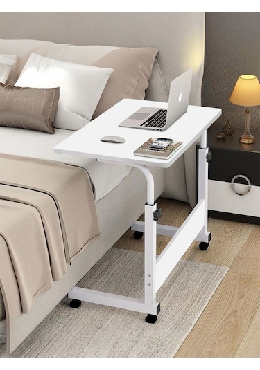 Yükseklik Ayarlı Laptop Sehpası Ve Çalışma Masası - Beyaz
