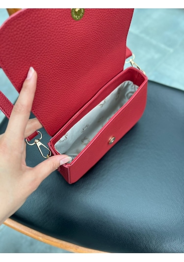 Mft Leather Hakiki Deri Kadın Çanta Viola 1524 Flother Mat Kırmızı