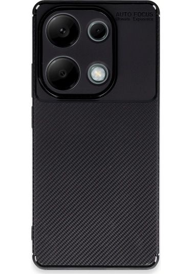 Xiaomi Redmi Note 13 Pro 4g Kılıf Focus Carbon Silikon Kapak Siyah