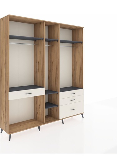 Hyperion Dolap 7 Raflı 4 Çekmeceli 3 Askılı 220x44x243 Çam-antrasit/aytaşı Antrasıt/aytası Hyperion Dolap 7 Raflı 4 Çekmeceli 3 Askılı 220x44x243 Çam-antrasit/aytaşı Antrasıt/aytası