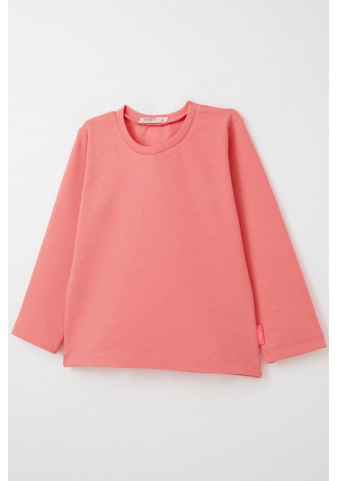 Breeze Kız Bebek Uzun Kollu Tişört Basic 9 Ay-3 Yaş, Mercan Mercan
