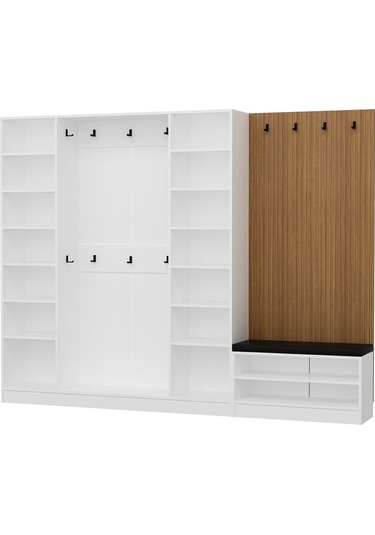 Kale Dekor Panel 2 Bölme Raf Portmanto+ayk Mind Byz 4 Kapaksız