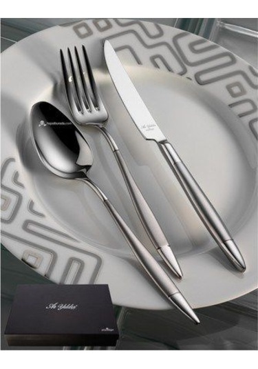 Aryıldız 89 Parça Elegant Prestıge Mat Çatal Kaşık Bıçak Seti Gümüş
