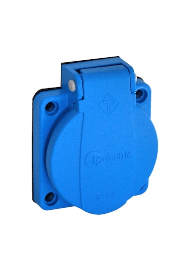 Tp Electric 3101-310-0900 Vidalı Bağlantı 16a Pano Prizi Mavi