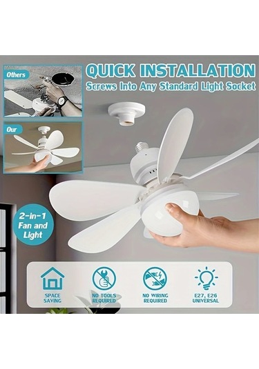 Xuweiwei Fıbrave 41 91 Cm 30w 3 Hızlı 3 Renkli Uzaktan Kumandalı Tavan Fanı Işığı Beyaz