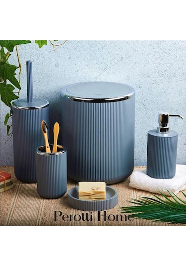 Perotti Lisbone Silver 5 Parça Banyo Takımı Antrasit 13166 Antrasit